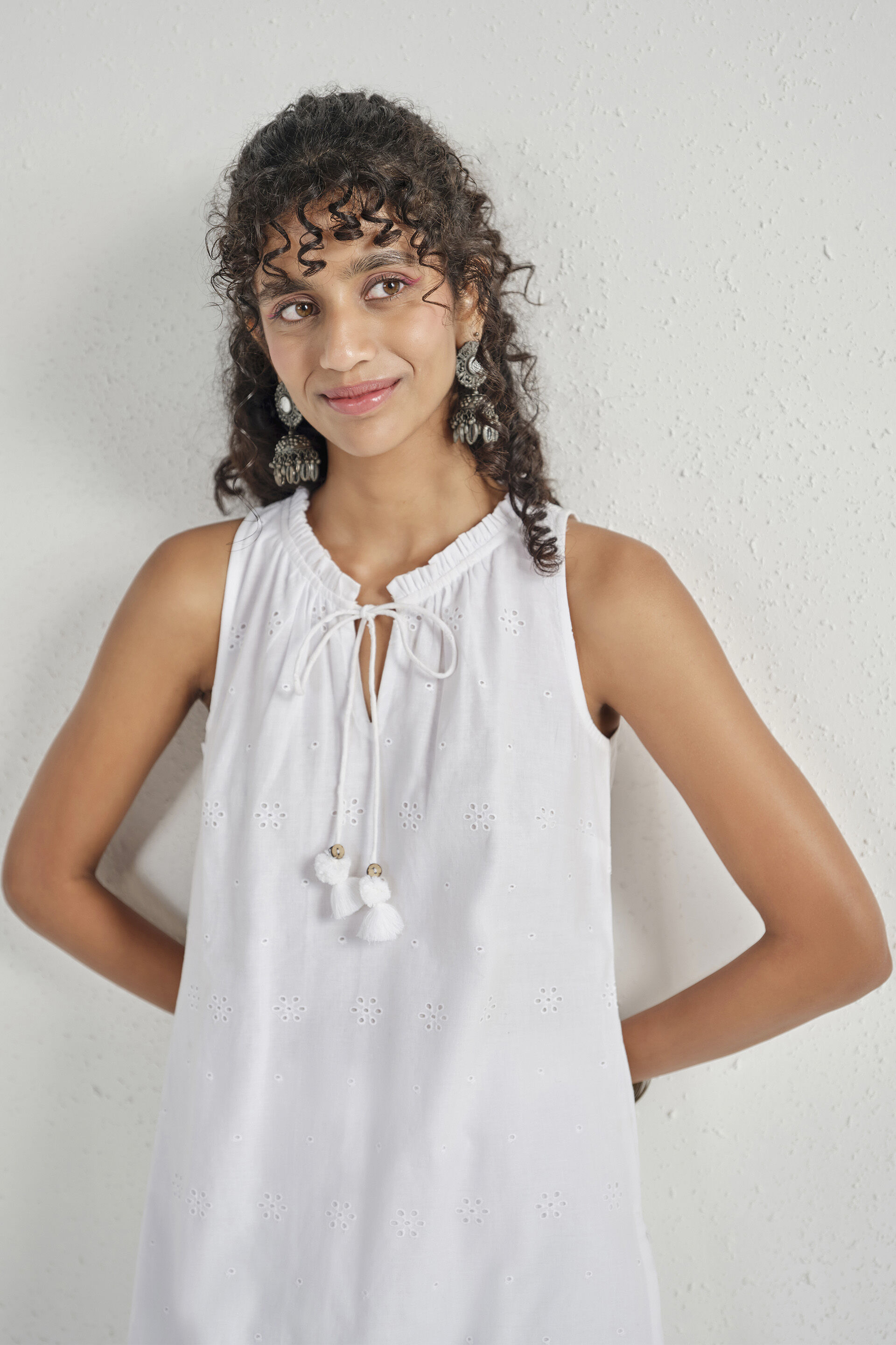 Pravya White Kurta Set, White, image 4